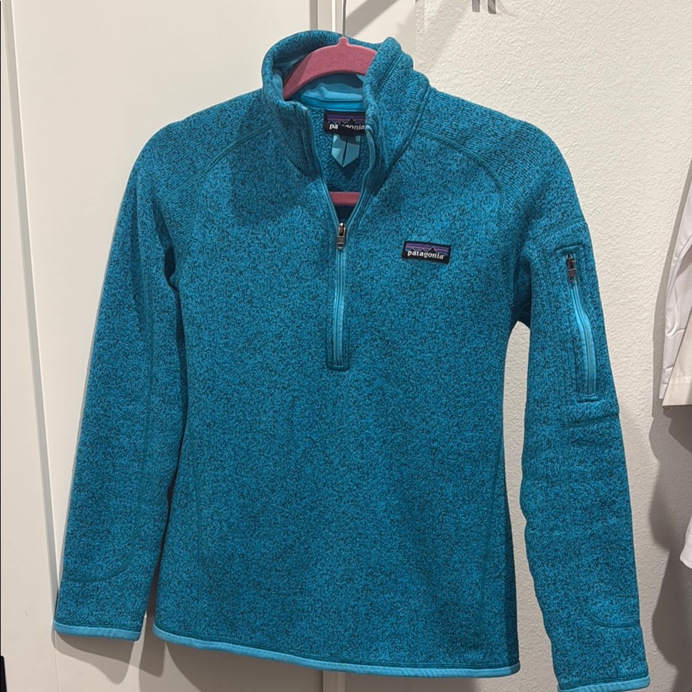 Small Patagonia Blue Women's Better Sweater Quarter Zip Sweater